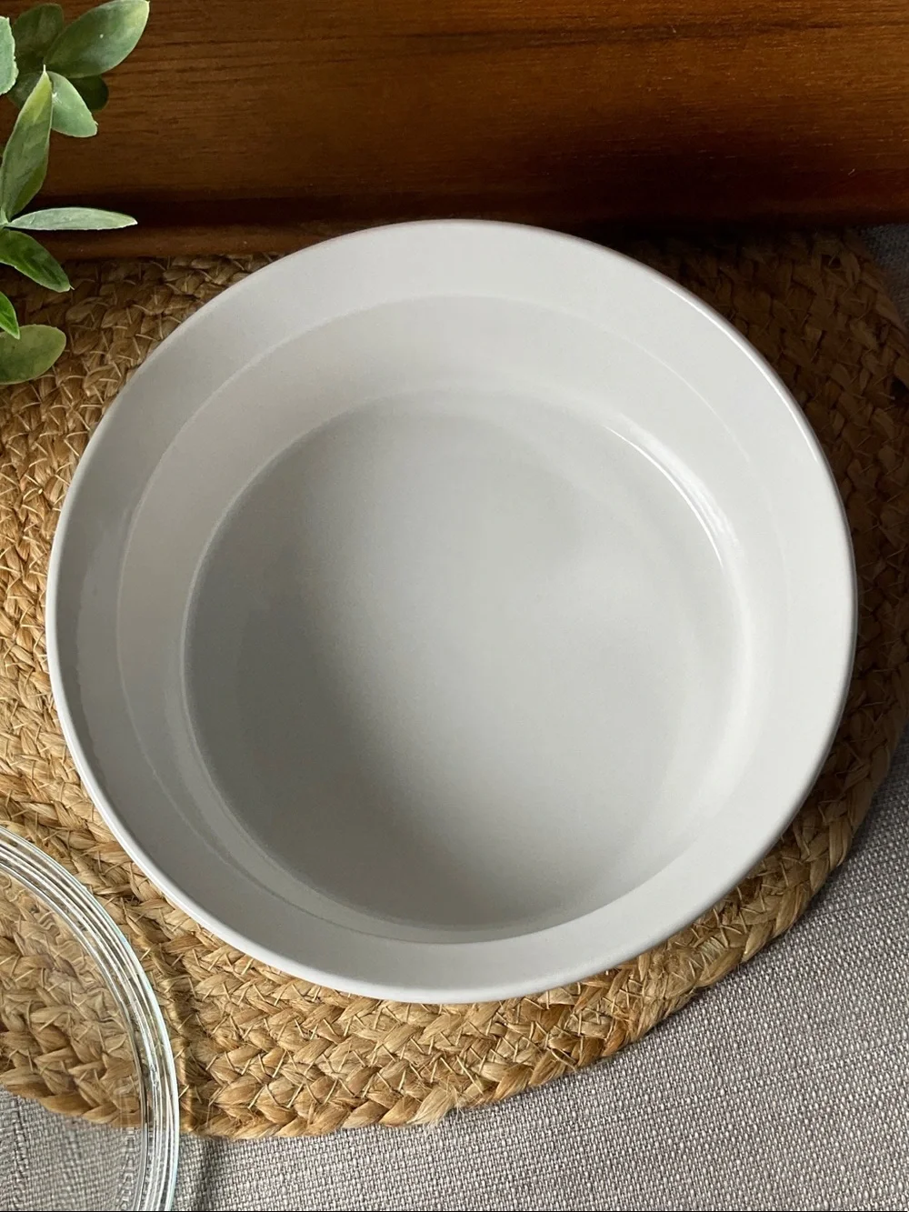 Corningware French White 1.5 Qt Round Casserole Dish Pyrex Lid Stoneware